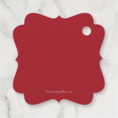 Holly en Berries op Red Merry-kerstbeugel Bedankjes Labels (Achterkant)