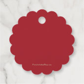 Holly en Berries op Red Merry-kerstschelp Bedankjes Labels (Achterkant)