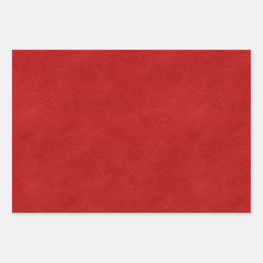 Holly en Berries, rood leder, groene getextureerde Inpakpapier Vel (Voorkant 3)