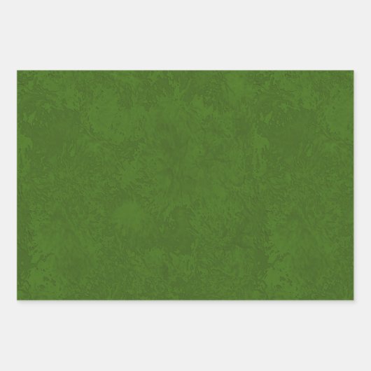 Holly en Berries, rood leder, groene getextureerde Inpakpapier Vel (Voorkant 2)