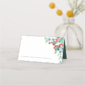 Holly en Berries Winter Wedding Plaatskaartje (Voorkant)