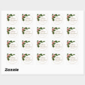 Holly en Berry kerst van en naar Vierkante Sticker (Vel)