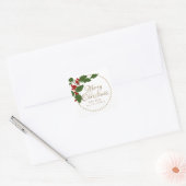 Holly en Berry kerst van en naar Vierkante Sticker (Envelop)