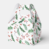 Holly en Berry Kerstmis Patroon Bedankdoosjes (Achterkant)