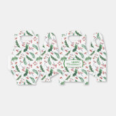 Holly en Berry Kerstmis Patroon Bedankdoosjes (Uitgevouwen)