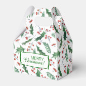 Holly en Berry Kerstmis Patroon Bedankdoosjes (Voorkant Zijde)