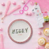 Holly en Berry Merry Alles Red Edge Papieren Bordje (Feest)