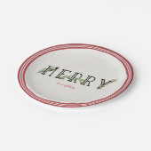 Holly en Berry Merry Alles Red Edge Papieren Bordje (Gekanteld)