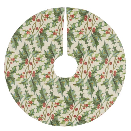  Holly en Berry Pattern Kerstmis Kerstboom Rok (Voorkant)