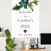 Holly en Bessen Botanische Bruidsmeisjes Ontvangst Poster (Thuiskantoor)