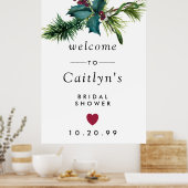 Holly en Bessen Botanische Bruidsontvangst Poster (Keuken)