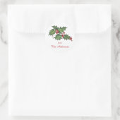 Holly en bessen | Christmas Holiday Gift Label (Tas)