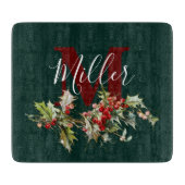 Holly en bessen gepersonaliseerde snijplank (Voorkant)