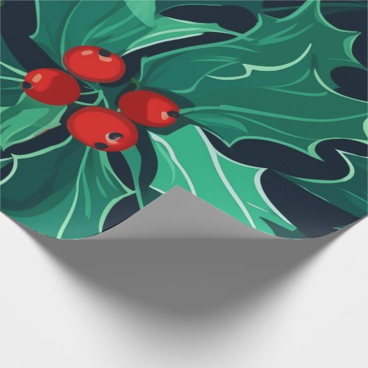 Holly en bessen inpakpapier (Hoek)