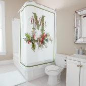 Holly en bessen op maat douchegordijn (In situ)