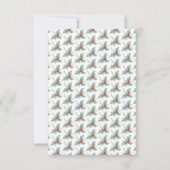 Holly en bessen Pine Bough RSVP Kaartje (Achterkant)