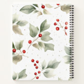 Holly en bessen Waterverf Notitieboek (Achterkant)