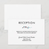 Holly en Bessen Winter Bruilofts Ontvangstkaart Informatiekaartje (Voorkant / Achterkant)