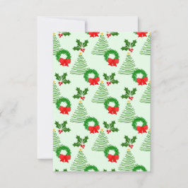 Holly en bomen en kransen, oh my! bedankkaart