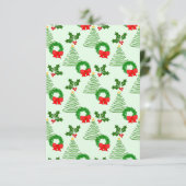 Holly en bomen en kransen, oh my! bedankkaart (Staand voorkant)