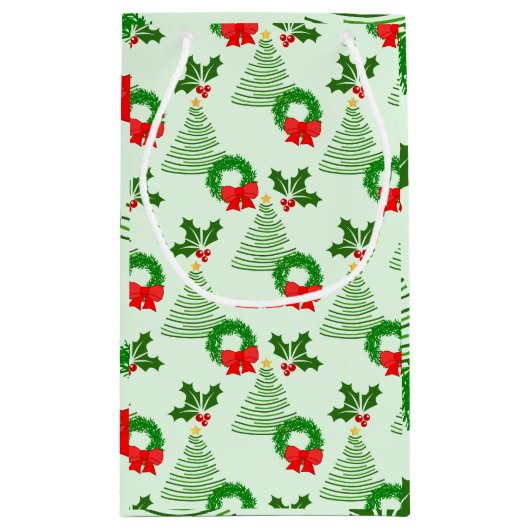 Holly en bomen en kransen, oh my! klein cadeauzakje (Achterkant)