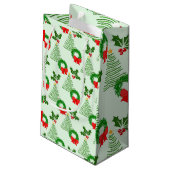 Holly en bomen en kransen, oh my! klein cadeauzakje (Achterkant Gekanteld)