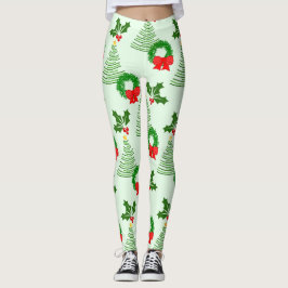 Holly en bomen en kransen, oh my! leggings