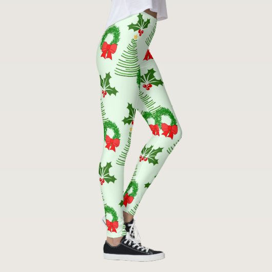 Holly en bomen en kransen, oh my! leggings (Rechts)