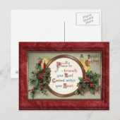  Holly en Candles Christmas Briefkaart (Voorkant / Achterkant)