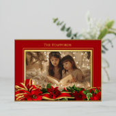 Holly en de Ivy Folie vakantie Kaart (Staand Voorkant)