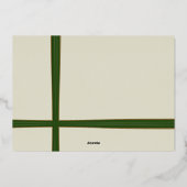 Holly en de klimop groene lint folie kerstkaart folie feestdagenkaart (Achterkant)