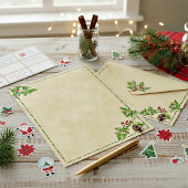 Holly en dennenappel Kerstmis