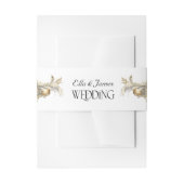 Holly en Gouden Ornamenten Kerstbruiloft Uitnodigingen Wikkel (Voorkant Voorbeeld)