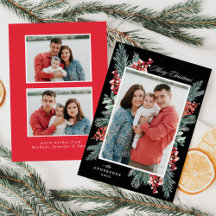 Holly en groenblijvende Zwarte Kerstmis 3 foto