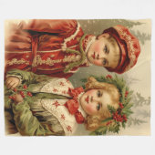 Holly en Hearth ouderwetse kerstdeken Fleece Deken (Voorkant (Horizontaal))