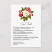 Holly en Ivy Christmas Wedding Gastgegevens Informatiekaartje (Voorkant)