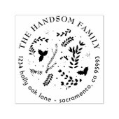 Holly en Ivy kerst retouradres Zelfinktende Stempel (Design)
