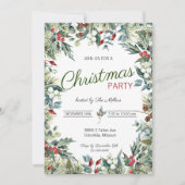 Holly en Ivy Kerstfeest uitnodiging (Voorkant)