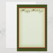 Holly en Ivy Prettige feestdagen kerst Briefpapier (Voorkant / Achterkant)