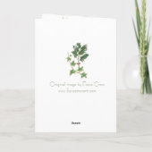 Holly en Ivy Sprigs in de Botanische Kaart (Achterkant)