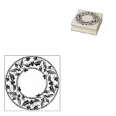 Holly en Ivy Wreath Rubberstempel (Gestempeld)