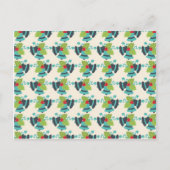 Holly en Jingle Bells Retro Kerstpatroon Feestdagenkaart (Voorkant)