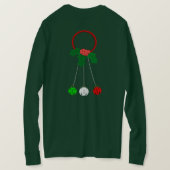 Holly en Jingle Bells Shirt met lange mouwen (Design achterkant)