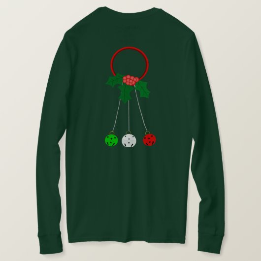 Holly en Jingle Bells Shirt met lange mouwen (Design achterkant)