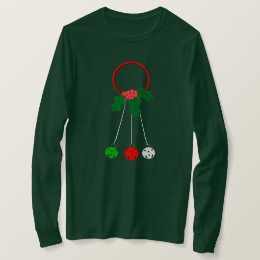 Holly en Jingle Bells Shirt met lange mouwen (Design voorkant)