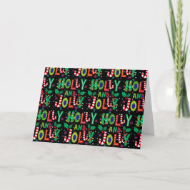 Holly en Jolly Christmas Note Kaart