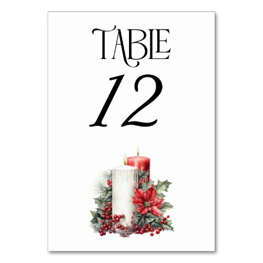 Holly en Kaars Winter bruiloft Kaart (Achterkant)