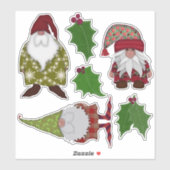 Holly en Kerstgnomen | Smelkijk Sticker (Vel)