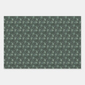 Holly en Kerstmis ornamenten | roze Blauw grijs Inpakpapier Vel (Voorkant 3)