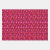 Holly en Kerstmis ornamenten | roze Blauw grijs Inpakpapier Vel (Voorkant)